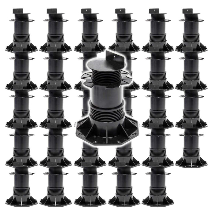 Set 30 supporti per pavimenti galleggianti Altezza regolabile 140-210mm Max 2700 kg Piedini per decking