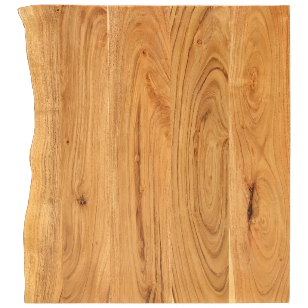 Piano per VanitÃ  Bagno in Massello di Acacia 80x52x2,5 cmcod mxl 79901