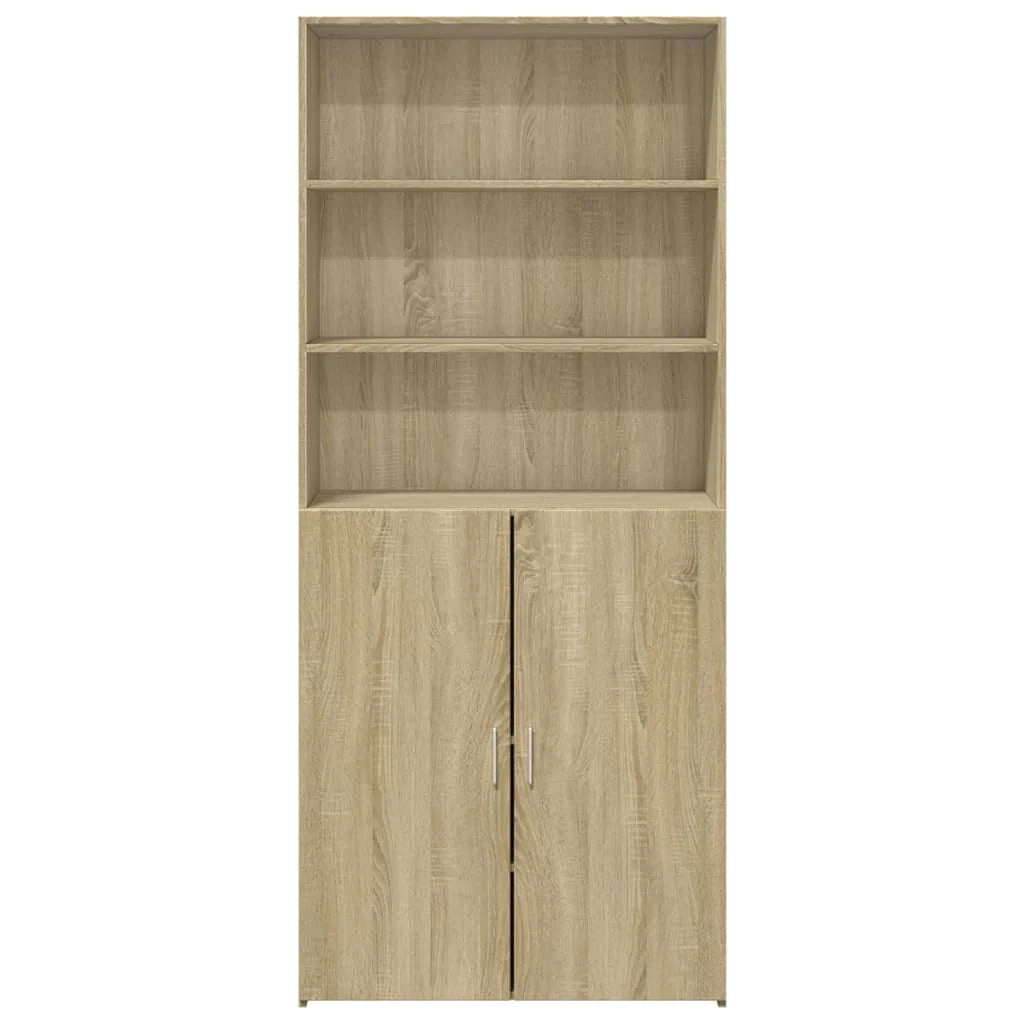 Buffet credenza cassettiera armadio mobile contenitore organizer cucina soggiorno salotto rovere Sonoma alto 80 x 42,5 x 185 cm legno ingegnerizzato marrone 02_0034210