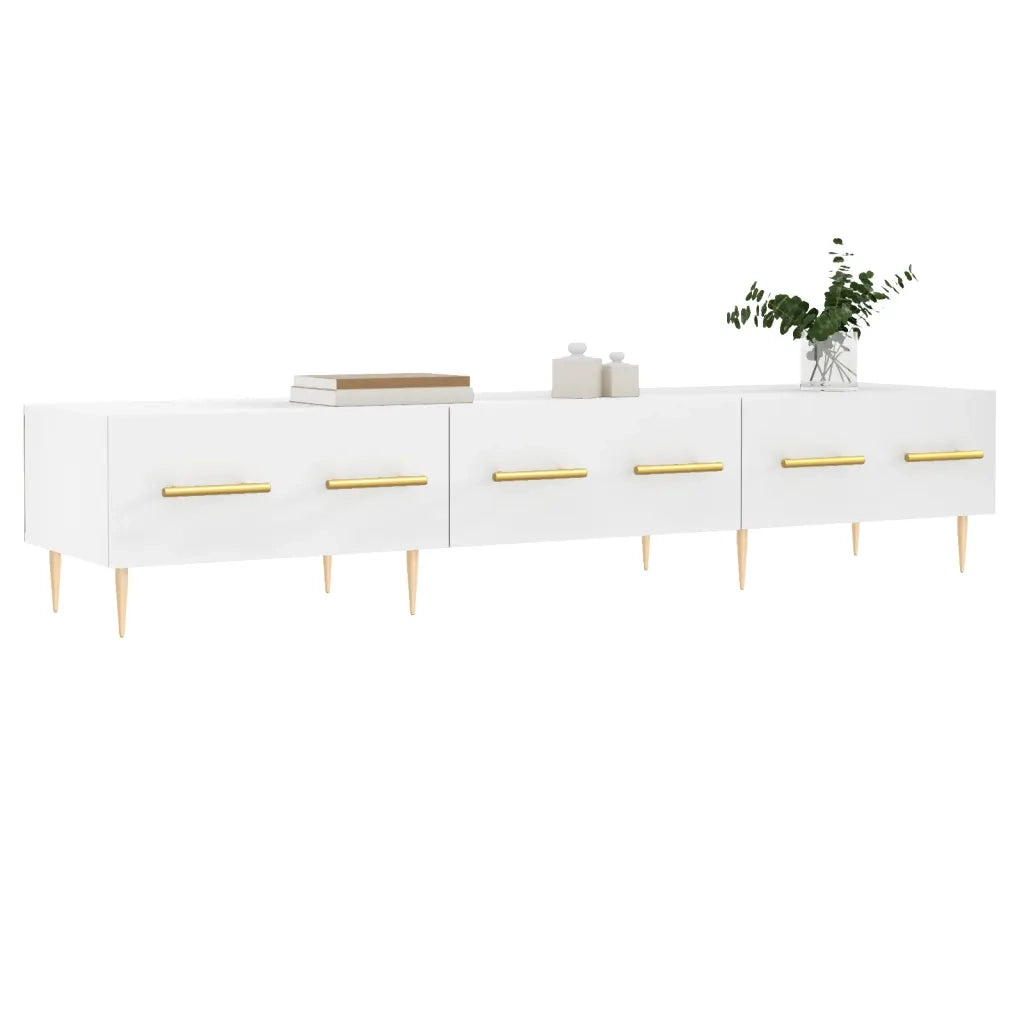 Mobile Porta TV Bianco 150x36x30 cm in Legno Multistrato 829140