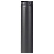 ALA 2000 Q40100400110 aeternum Tubo Canale da Fumo Smaltato Porcellanato Ø 130 mm 500 mm T600 N1 W V2 colore Nero Opaco