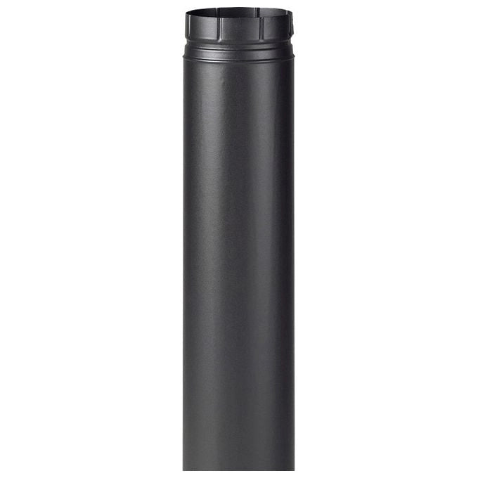 ALA 2000 Q40100400110 aeternum Tubo Canale da Fumo Smaltato Porcellanato Ø 130 mm 500 mm T600 N1 W V2 colore Nero Opaco