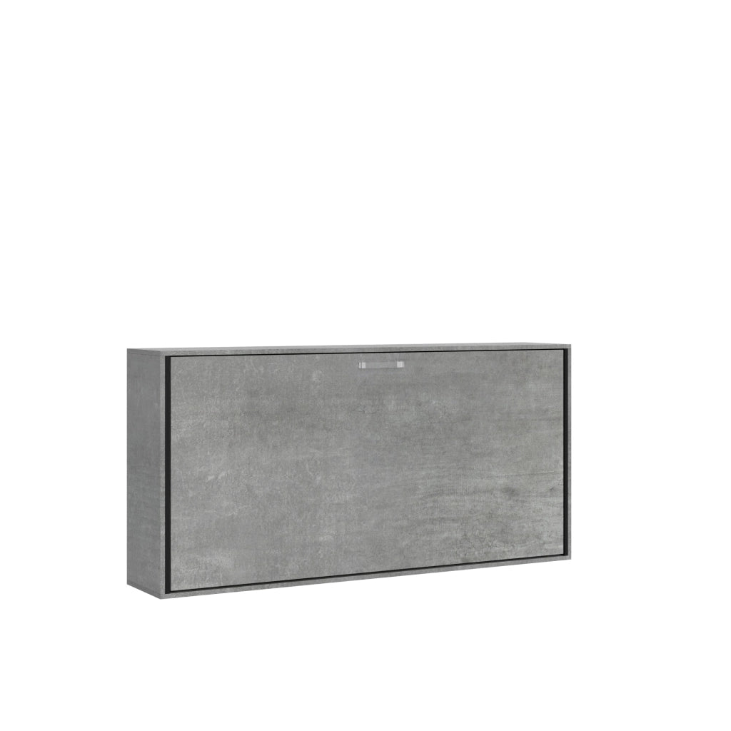 Letto Singolo a Scomparsa Salvaspazio Orizzontale Kando H97 cm Grigio