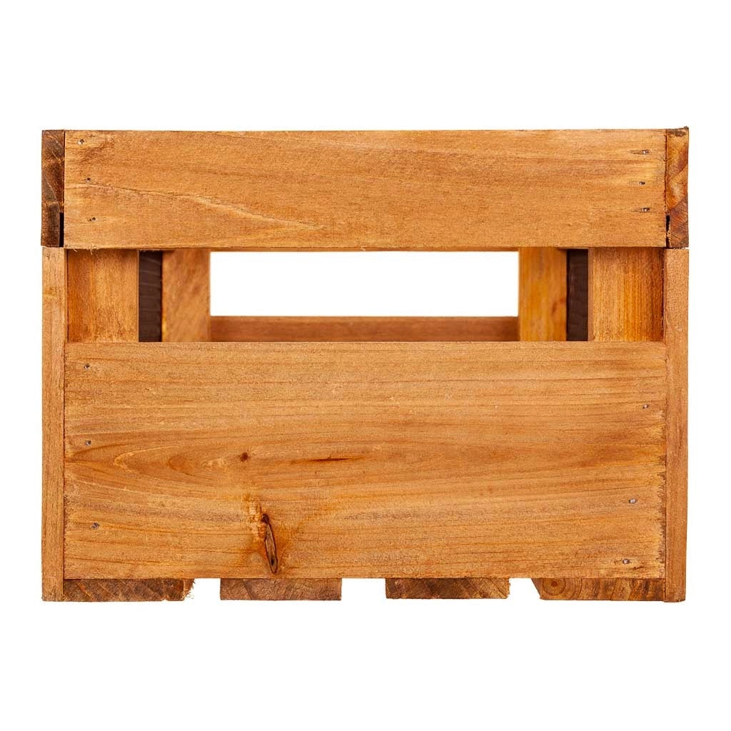 Cassetto in legno e metallo marrone 36x23x17h cm