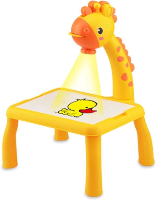 Tavolo da disegno con proiettore per bambini - pannelli di scrittura per bambini Montessori - effetti sonori - alimentato a batterie - per bambini ragazzi ragazze - 3 anni e oltre.