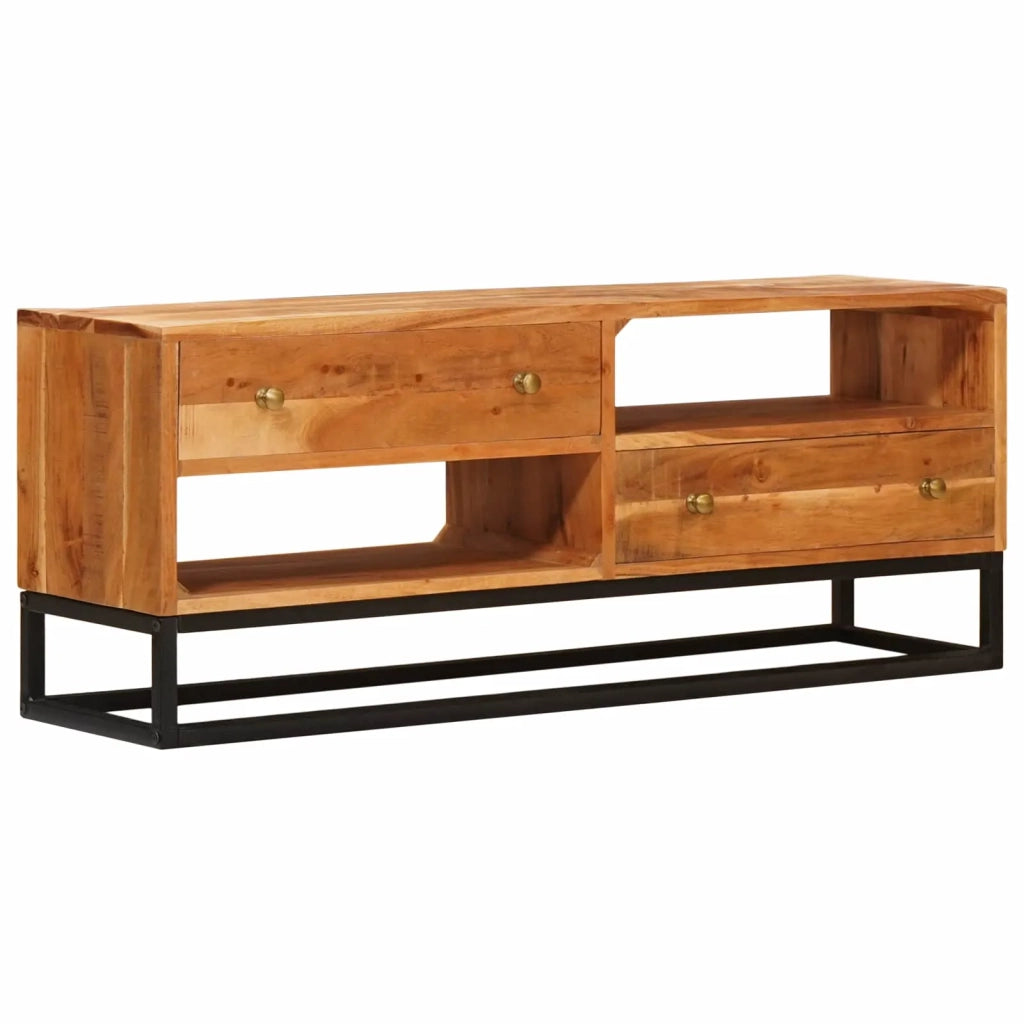 Mobile TV Naturale 110 x 30 x 44 cm Legno di Acacia Massello 4104614