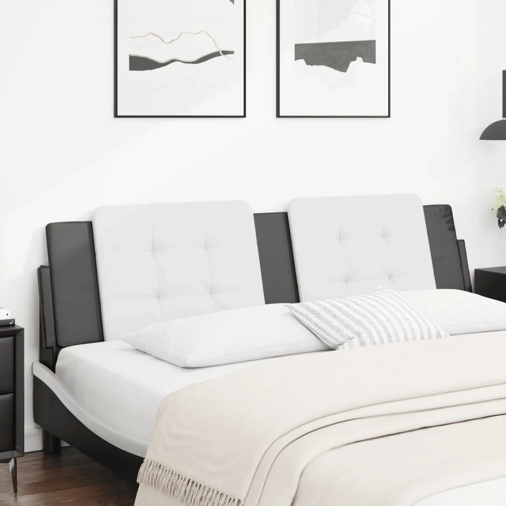 Cuscino Testiera Zadar Bianco e Nero 180 cm in Similpelle CFW3530959