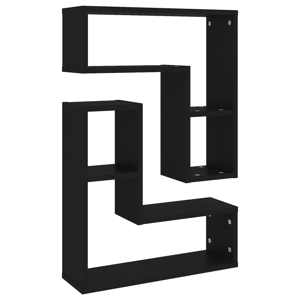 Mensole a Muro 2 pz Nere 50x15x50 cm in Truciolato cod mxl 33086
