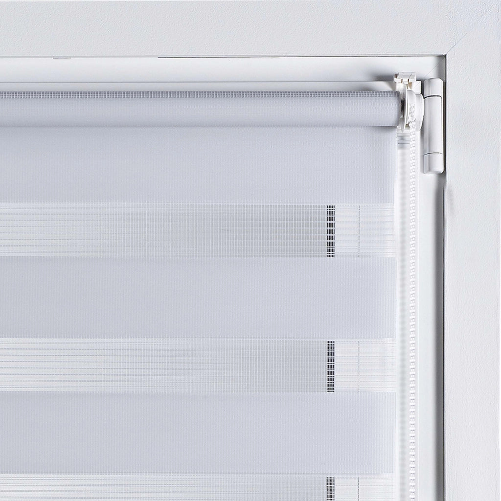 Tenda a Rullo giorno / notte installazione senza foratura EasyFix Bianco 45x180 cm