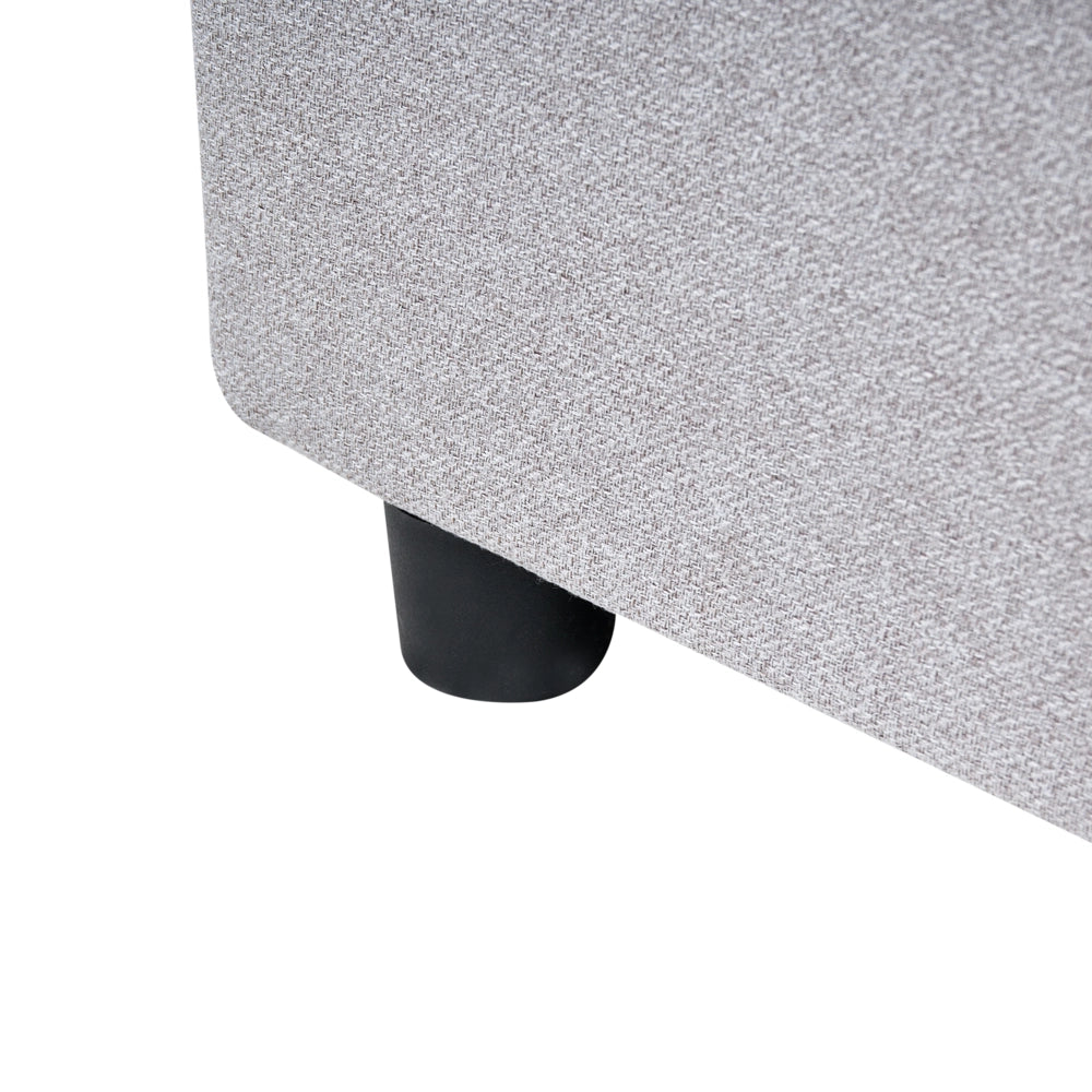 Letto matrimoniale in Tessuto beige chiaro con Cassetti 160 x 200 cm Design tradizionale