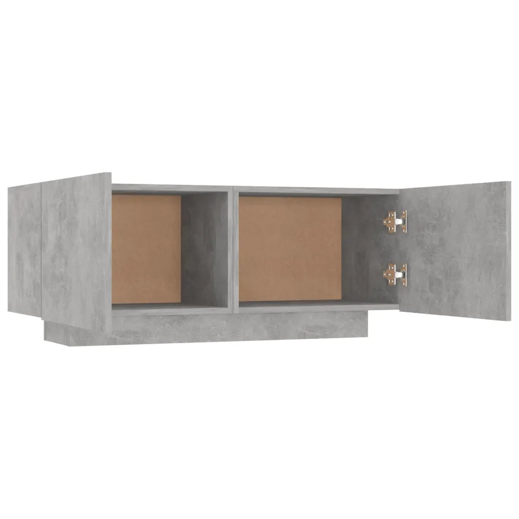 Comodino-Tavolino da notte Grigio Cemento 100x35x40 cm in Legno Multistrato