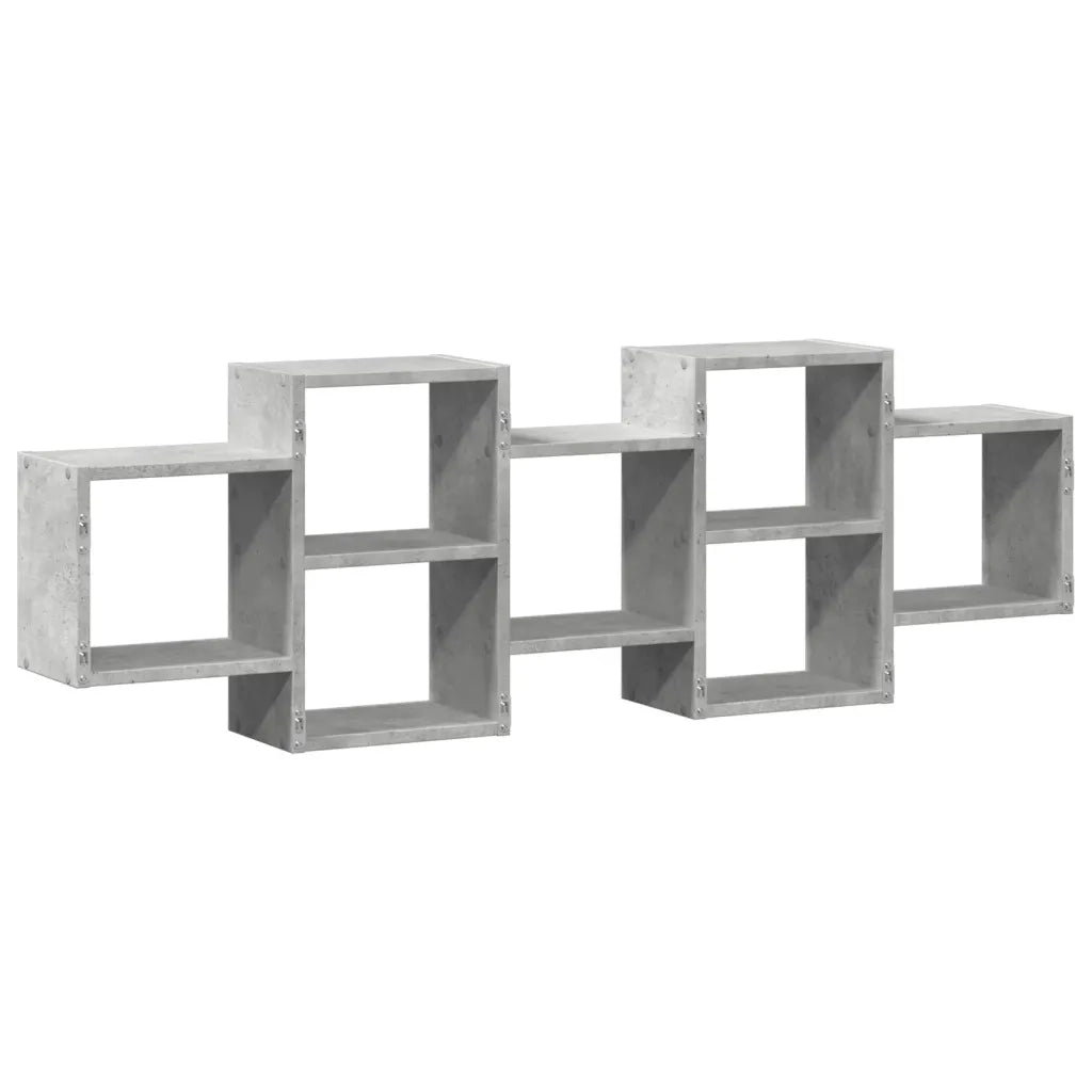 vidaXL Scaffale a Muro Grigio Cemento 129x18x42 cm in Truciolato