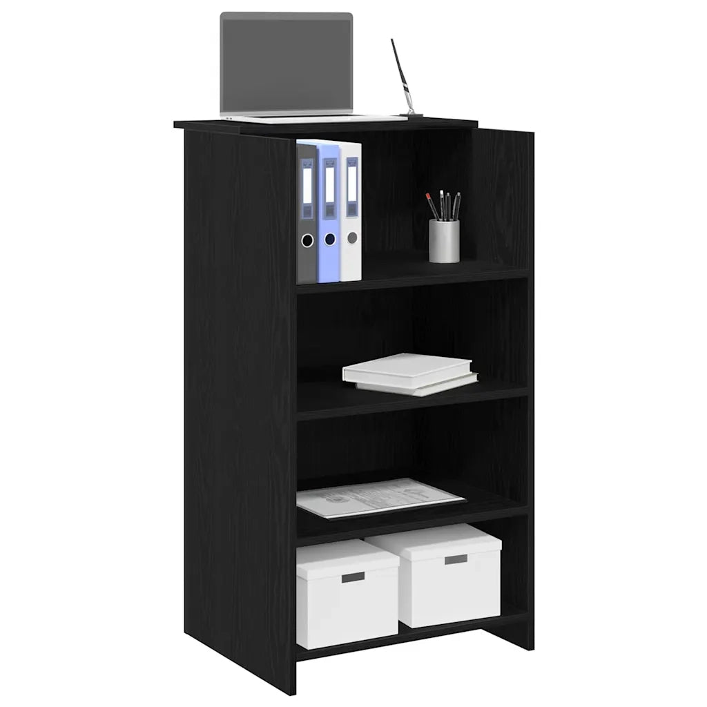 vidaXL Banco Reception Nero 55x50x103,5 cm in Legno Multistrato