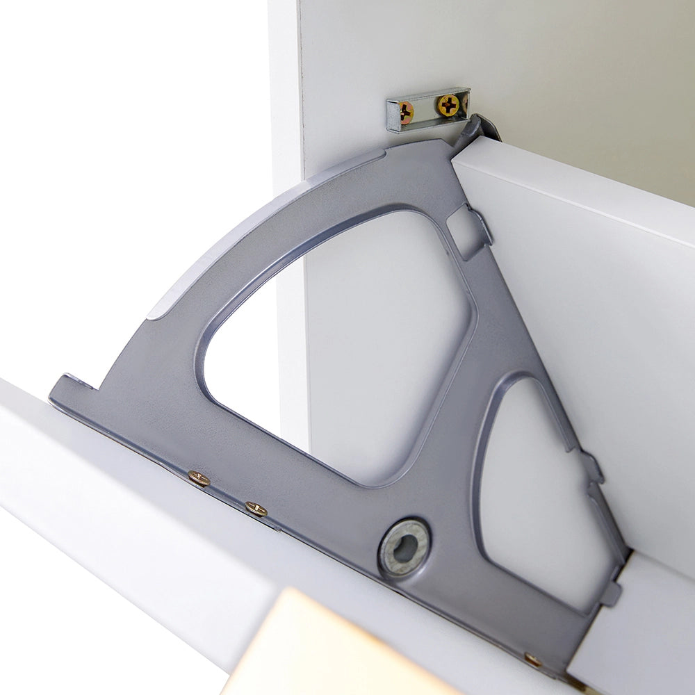 Mobile per scarpe stretto a 3 ante - Xylo - 60x24x114 cm - Bianco per corridoio o soggiorno