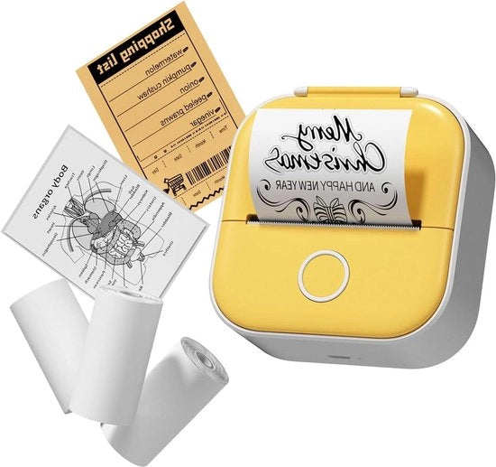 Stampante per Etichette - COLORWING T02 Giallo - Crea Etichette DIY - 3 Rotoli