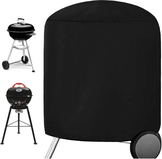 Barbecuehoes a forma rotonda - Impermeabile in tessuto Oxford 420D di alta qualità - Copertura per BBQ a kettles da 73 x 71 cm con cordoncino di trascinamento