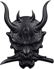 Decal Personalizzabile per Auto e Motocicletta - Samurai con Fenditure 3D - Nero