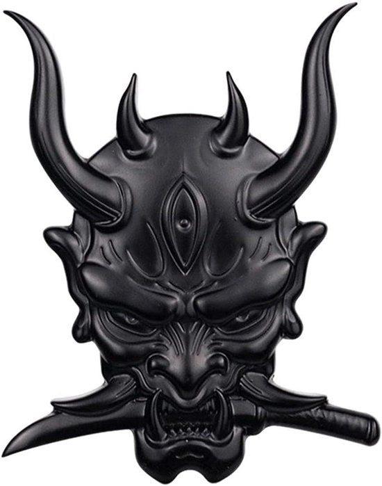 Decal Personalizzabile per Auto e Motocicletta - Samurai con Fenditure 3D - Nero