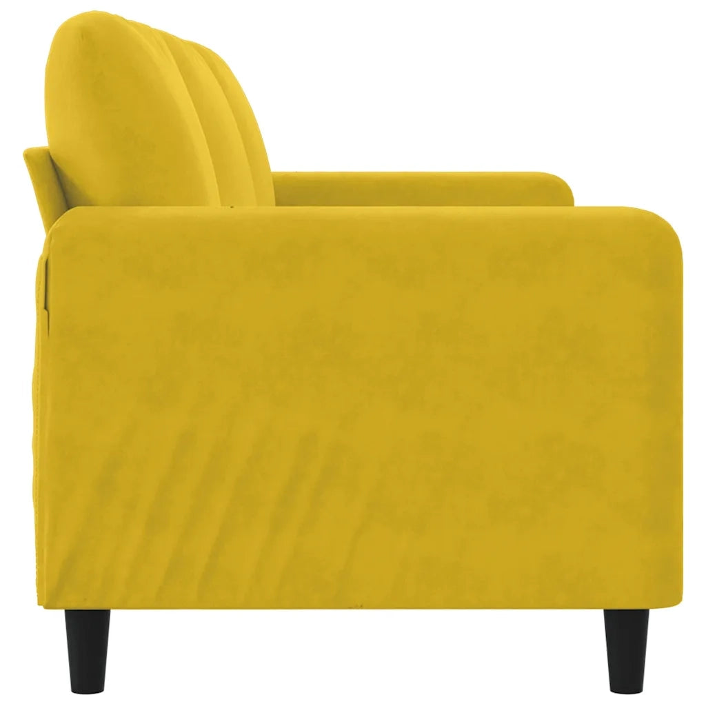 Divano a 3 Posti Giallo 180 cm in Velluto 359458