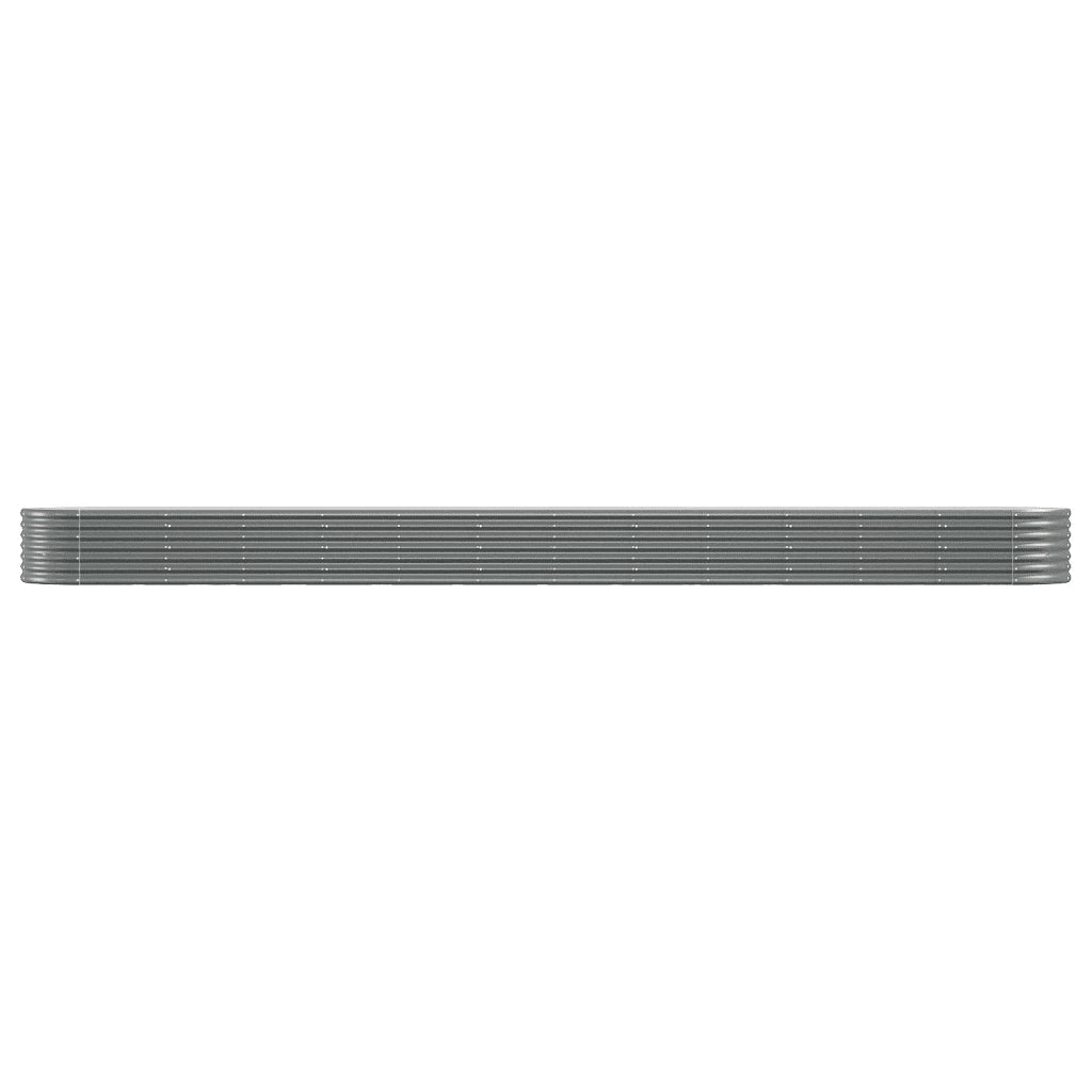 Fioriere | Cassetta per fiori | Letto Giardino Acciaio Zincato 512x80x36 cm Grigio