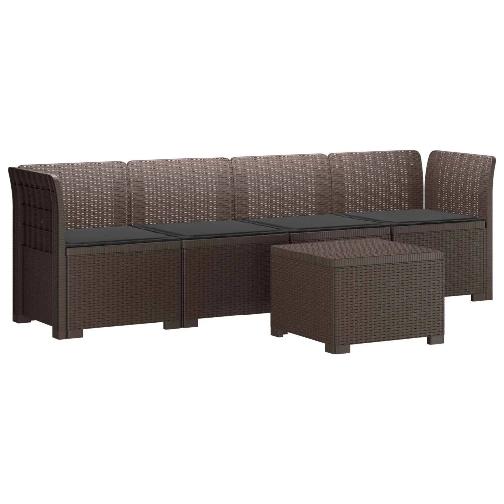 Divano da Giardino a 4 Posti con Cuscini in Stile Rattan PP 3443859