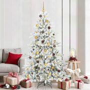 Albero di Natale Artificiale con Rami Pieghevoli Bianco 210 cm 3397728