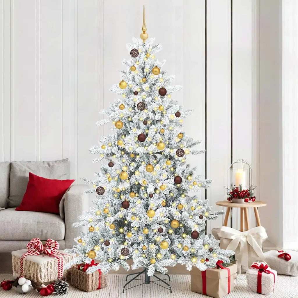 Albero di Natale Artificiale con Rami Pieghevoli Bianco 210 cm 3397728