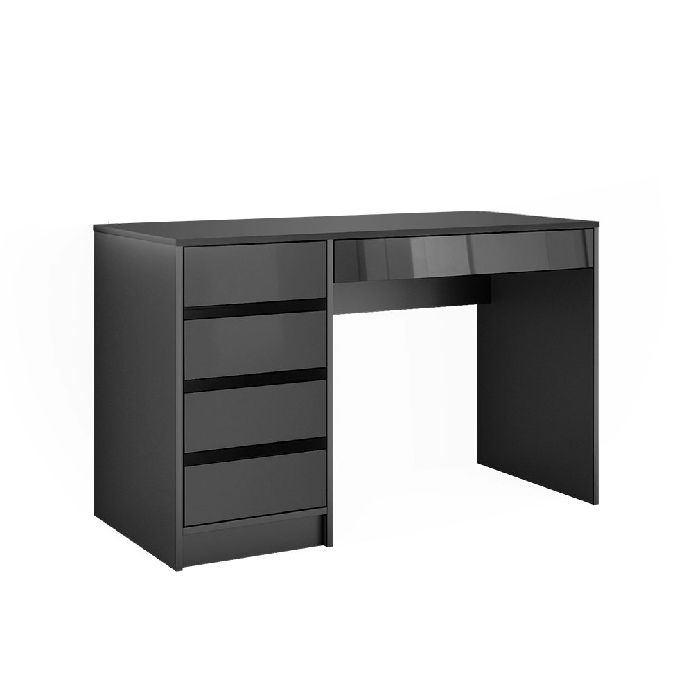 Vicco Scrivania Antracite lucido 55 x 120 cm con cassetti