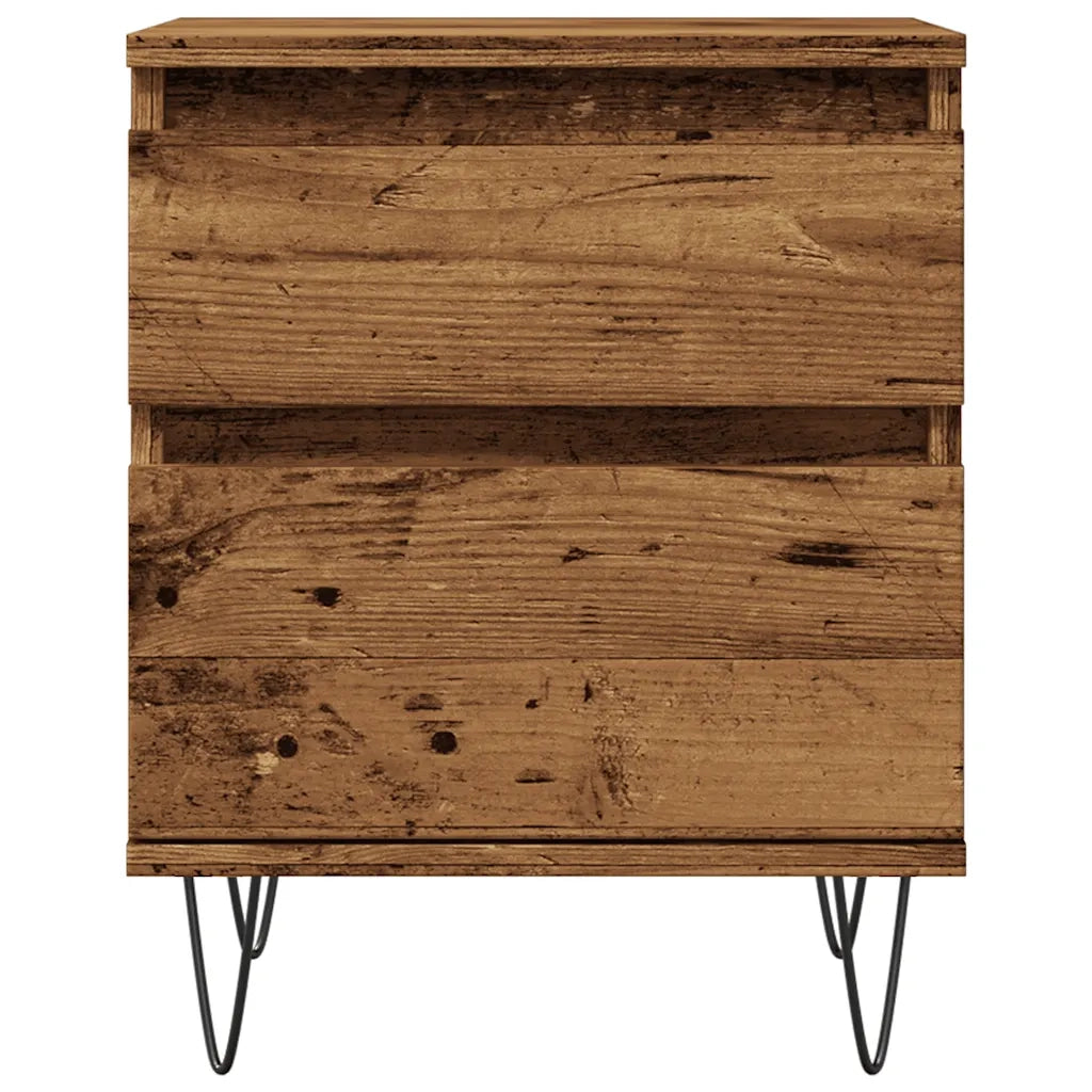 Comodino-Tavolino da notte Legno Antico 40x35x50 cm in Legno Multistrato 874603
