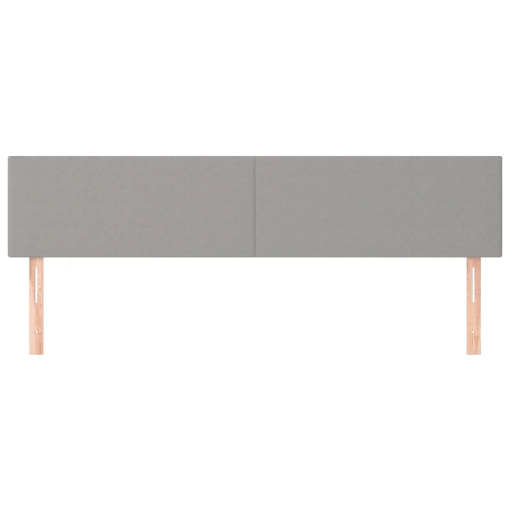 Testiera | Testata Grigio Chiaro 200x5x78/88 cm in Tessuto