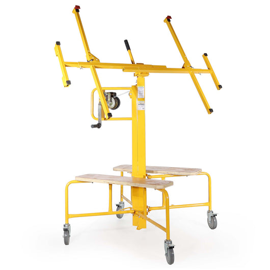 Sollevatore pannelli cartongesso max 75kg, altezza 145-350cm, Carrello Alzapannelli Alzalastre