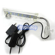 Trade Shop - Lampada Clip 16 Led Bordo Illuminazione Per Acquario Esterna Luce Bianca Blu 8w -