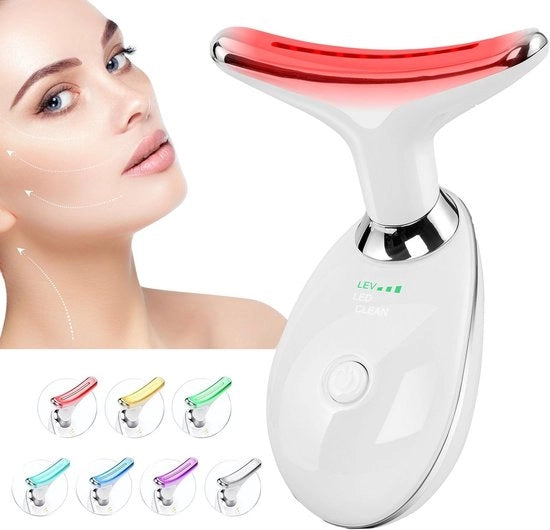 Apparecchio per l'anti-invecchiamento della pelle - Faccia maschera LED - Apparecchio per il lifting facciale - Anti rughe - Massaggio facciale - Massaggio del collo