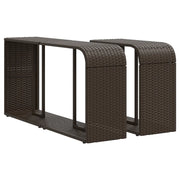 Scaffali Portaoggetti 2 pz Marrone in Polyrattan CFW5922184