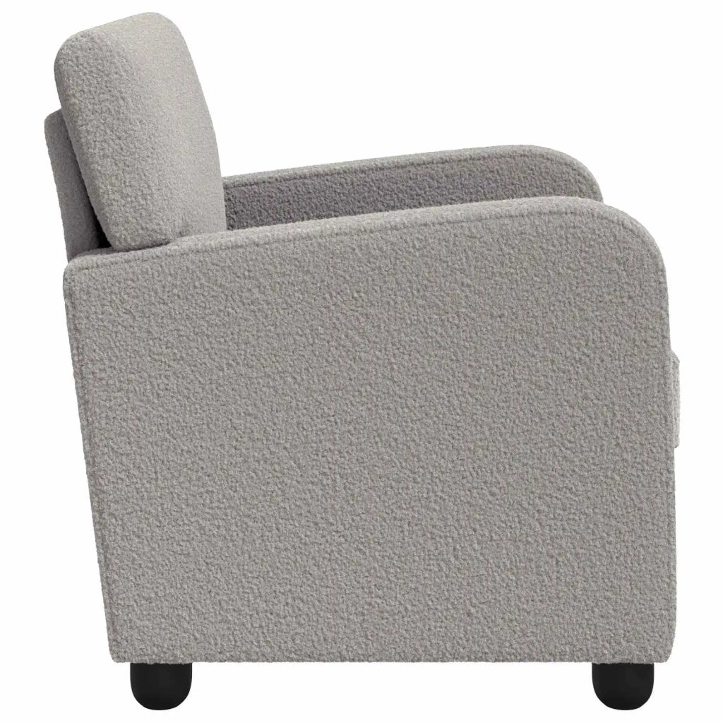 Poltrona Grigio Chiaro Pelliccia sintetica di agnello 42043406