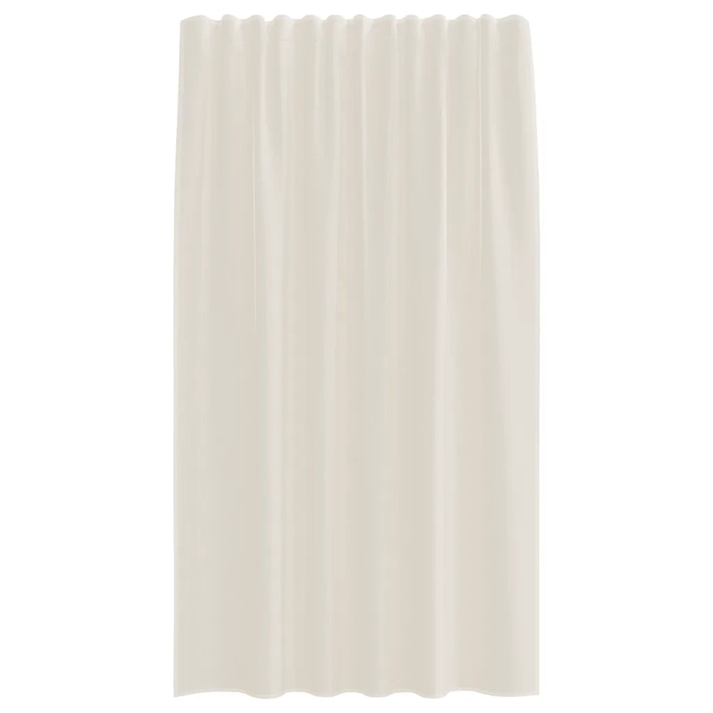 Tende in Voile con Tasche per Aste 2 pz Crema 4102177