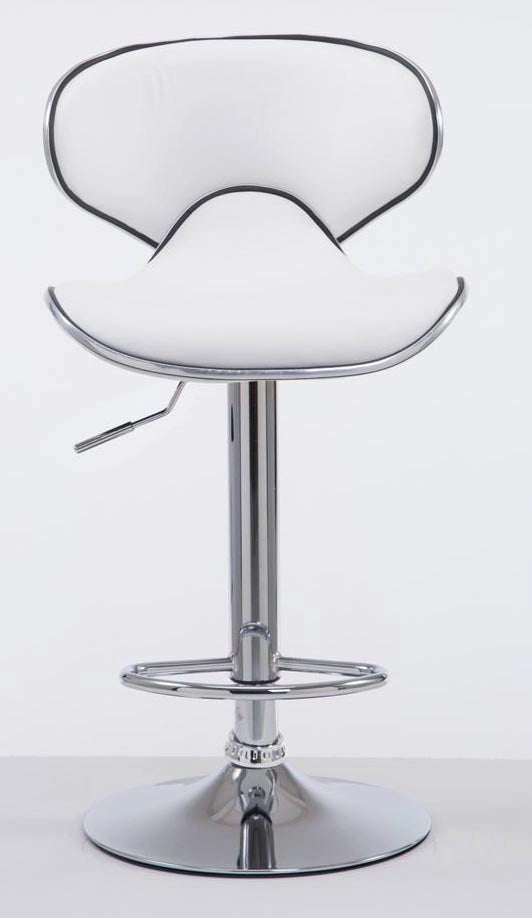 Set 2x Sgabelli LAS VEGAS V2 in similpelle bianco,cromo