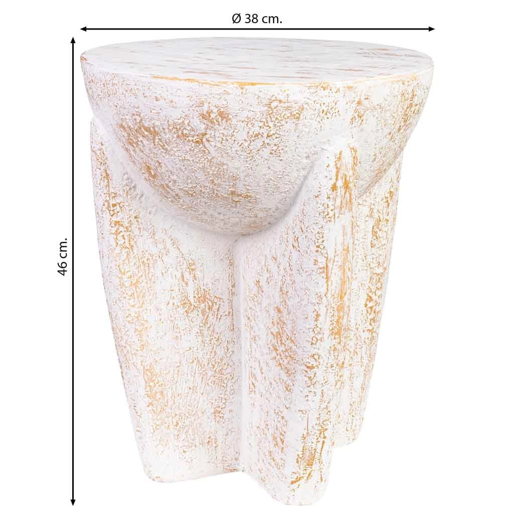 Tavolino in magnesio bianco 38x38x46