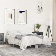 Giroletto-Struttura Letto Grigio Sonoma 140x200 cm in Legno Multistrato Metallo 523965