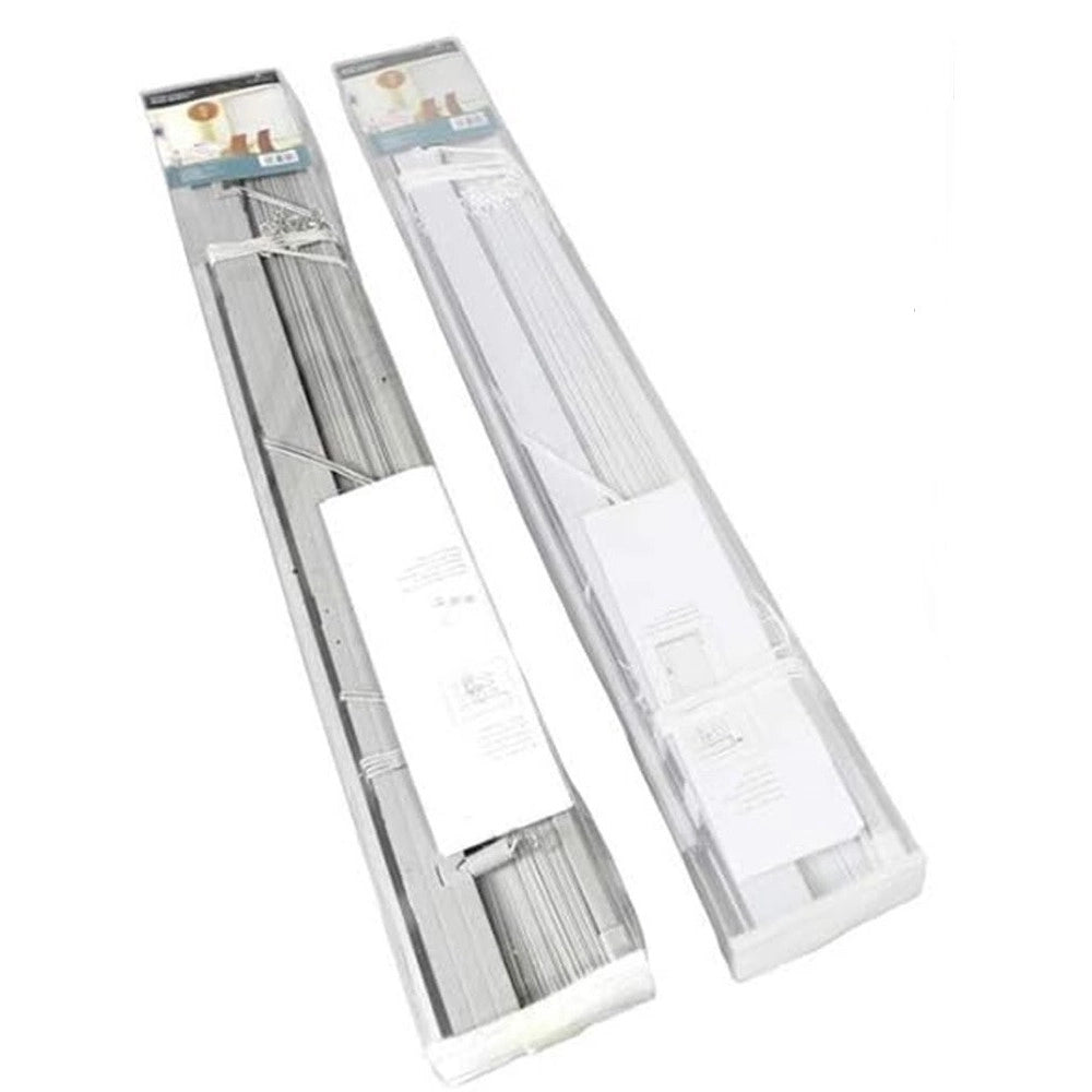 Trade Shop - Set 2pz Tenda Veneziana 60x140cm In Pvc Con Asta Casa Parasole In 2 Colori 011682 -