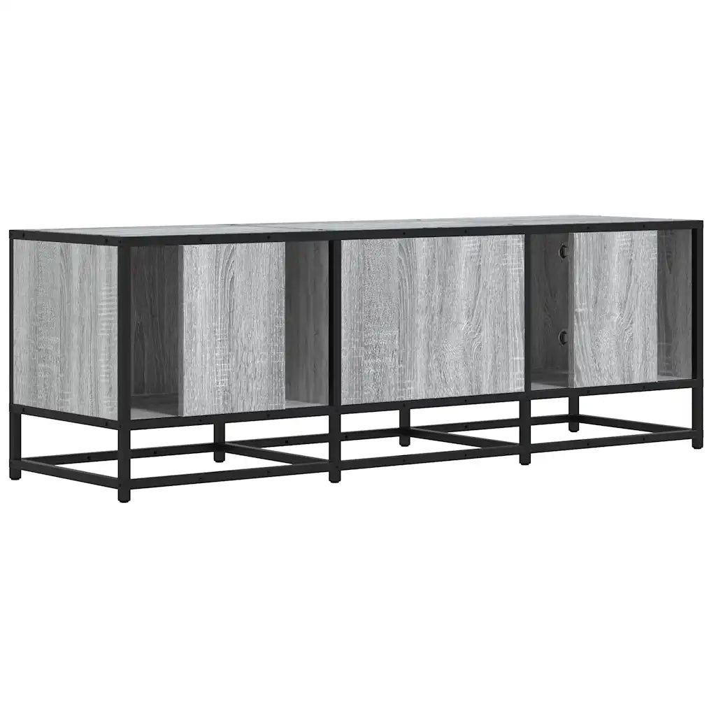 Mobile TV Grigio Sonoma 120x35x41cm Legno Multistrato e Metallo