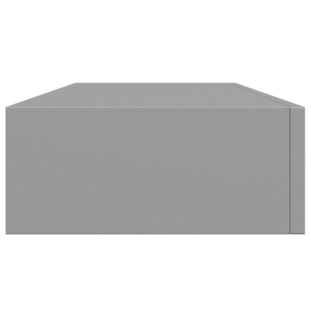 Scaffale con Cassetti da Parete Grigio 60x23,5x10 cm in MDF 330259