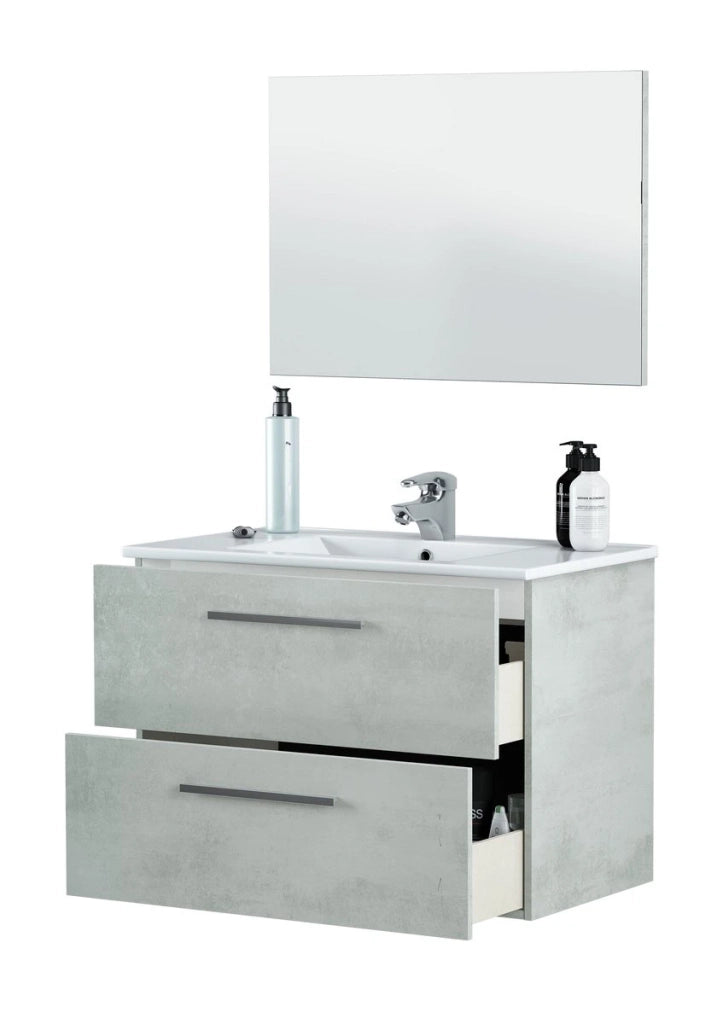 Mobile bagno sospeso ARUBA DH cm 57 x 80 x 45 Bianco Laccato
