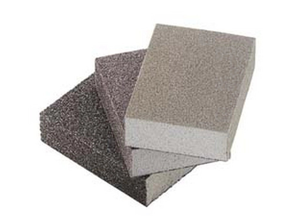 60pz spugne abrasive a saponetta "grinspon" - grana media 100 - mm.100x66x26h. cod:ferx.fer15660