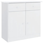 ALTA 77 x 35 x 73 cm Credenza in legno massello di pino bianco cassettiera mobile contenitore organizer per cucina soggiorno salotto