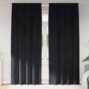 Tende oscuranti 2 pcs Nero 140 x 245 cm Velluto 4107171