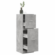 Armadietto da Farmacia Grigio Cemento 40x41x118 cm Truciolato 855199