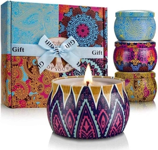 Set di candele profumate, candele aroma, set di regalo di candele da 4 pezzi