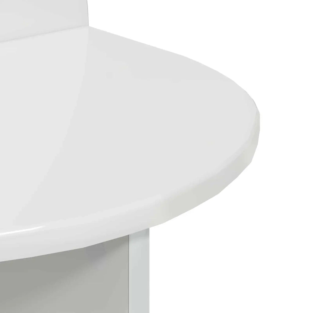 Set di 2 Comodini | Armadio da Notte | Mobiletto da notte Bianco Lucido 40 x 35,5 x 45,5 cm