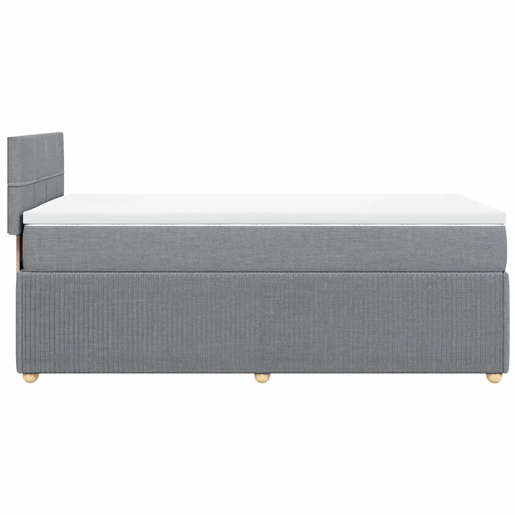 Giroletto a Molle con Materasso Grigio Chiaro100x200 cm Tessuto 3287367